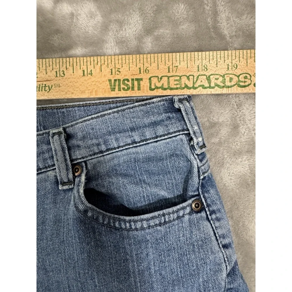 Lee Womens Jeans 16 Short Relaxed Straight Leg High‎ Rise Stretch Light Wash